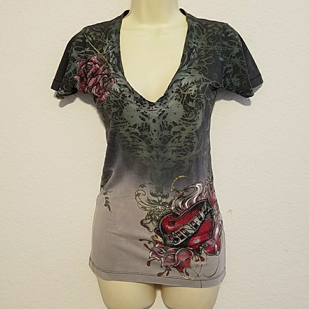 Sinful T-shirt It is a Sz SMALL New very low cut V